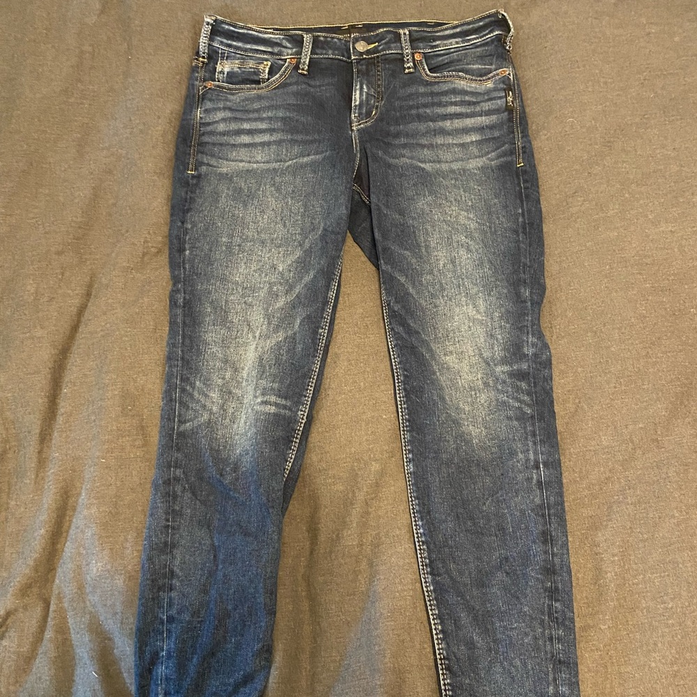 Silver skinny jeans